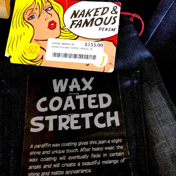 Naked & Famous Denim Other - Naked & Famous Denim Mens Skinny Guy Indigo Waxed Jeans
